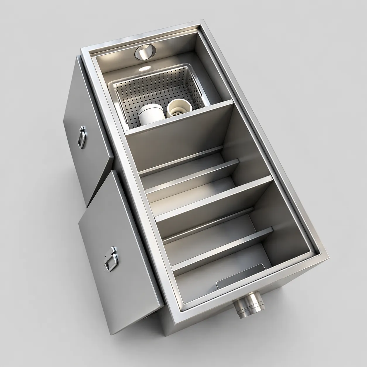 Underground Stainless Steel Grease Trap for Commercial Kitchen Wastewater Treatm